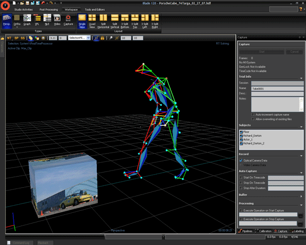 Motion capture walking cycle