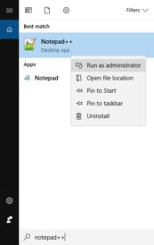 Notepad++ Admin Mode