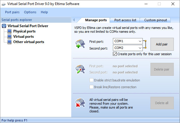 visual studio c serial port example