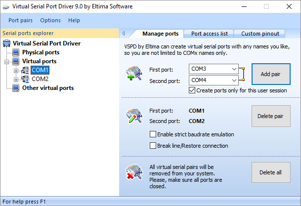 virtual serial port driver 9.0 registration code